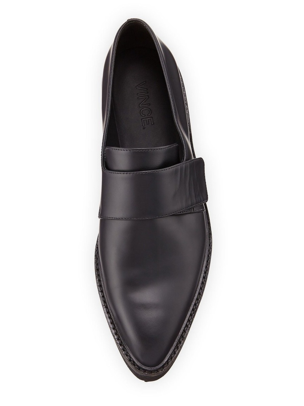 Vince 8 Leather Almond Toe Loafer Oxford Chunky Rubber Platform Modern Office